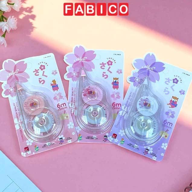 Combo 3 Bút Xóa Kéo Elfen Sakura 6M x 5mm