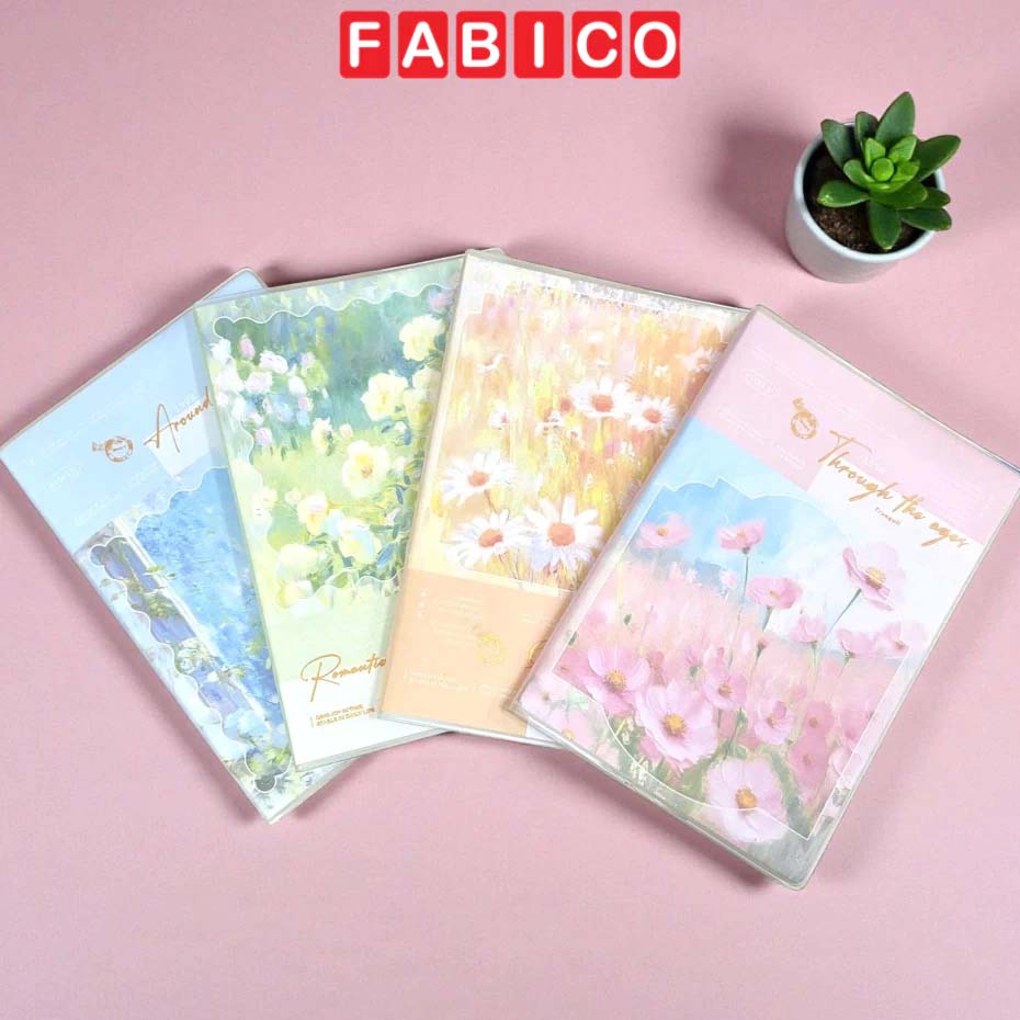 Sổ Ghi Chép Bìa Hoa Pastel Vintage DEPAI 200 Trang 80g