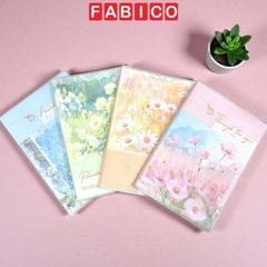Sổ Ghi Chép Bìa Hoa Pastel Vintage DEPAI 200 Trang 80g