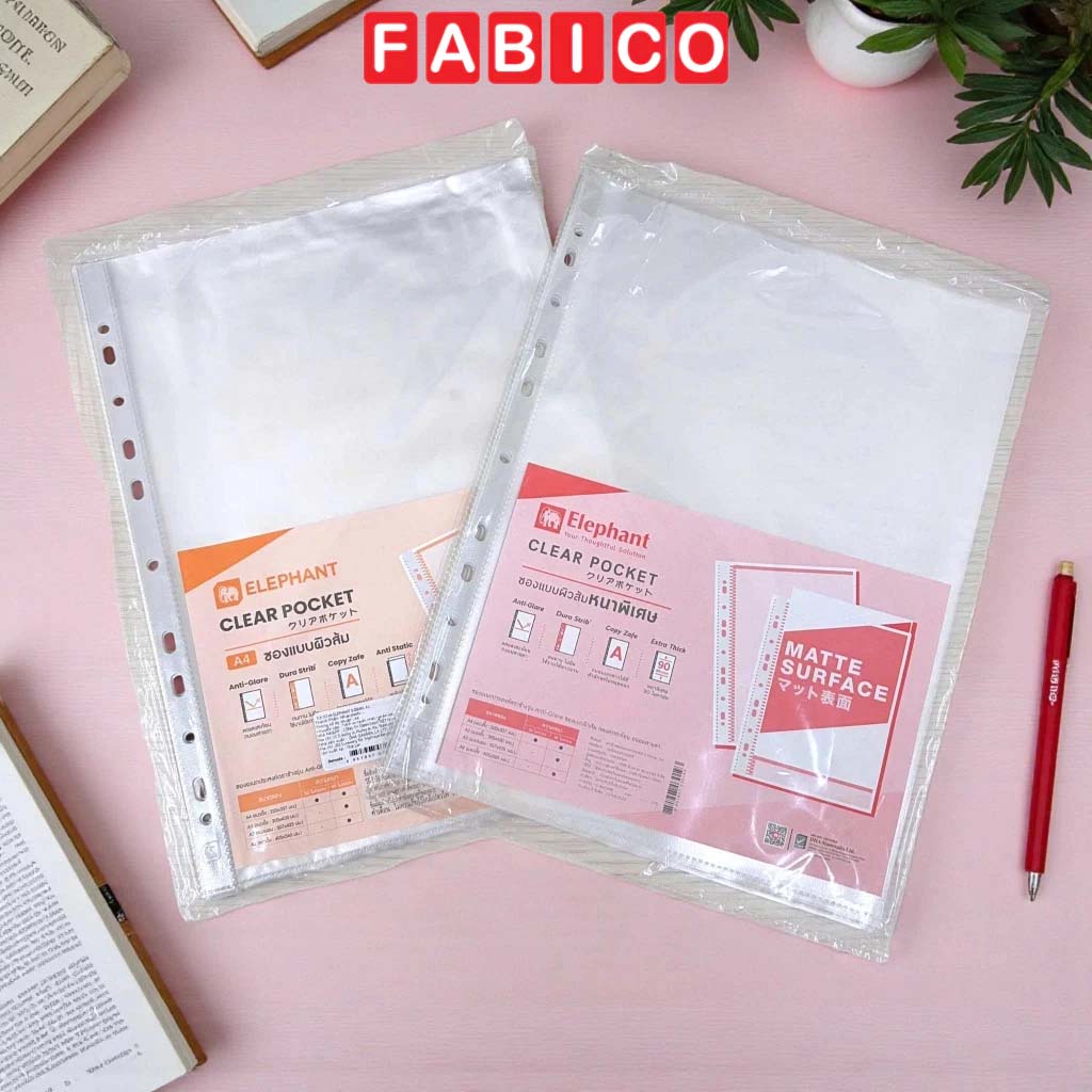 Bìa Lá A4 Elephant Clear Pocket