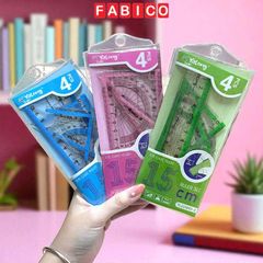 Bộ Thước Kẻ 4 Món Đo Độ, Eke Học Sinh Yalong YL233602-2