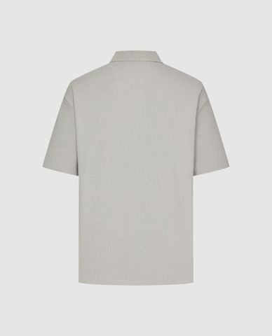  URBAN REVIVO - Áo polo nam tay ngắn phối khoá zip 