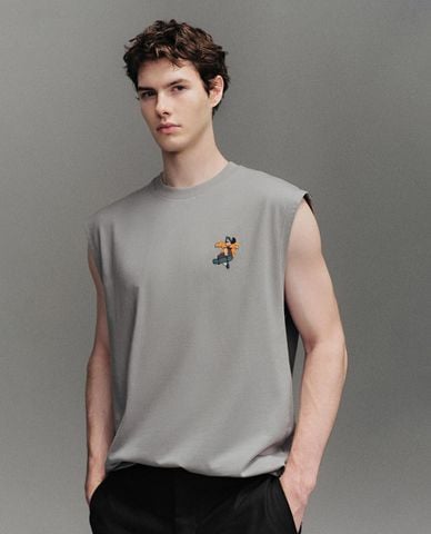  URBAN REVIVO - Áo ba lỗ nam in họa tiết 