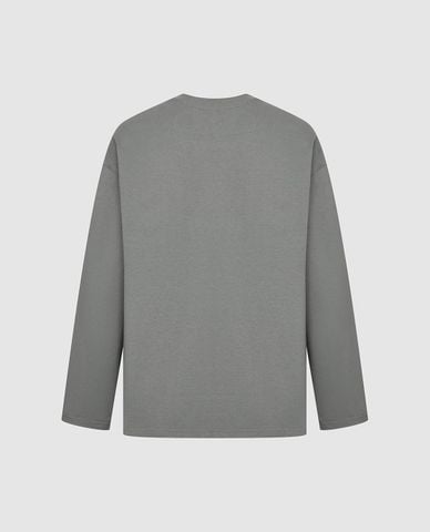  URBAN REVIVO - Áo thun nam cổ tròn tay dài in in họa tiết 