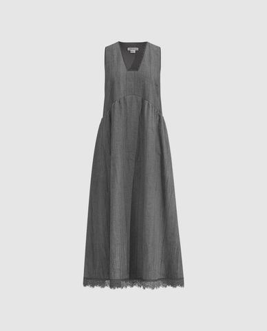  URBAN REVIVO - Đầm xếp tầng midi hiện đại 