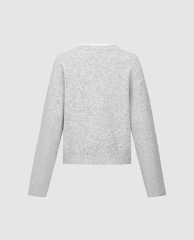  URBAN REVIVO - Áo khoác cardigan nữ viền ren phối nơ 