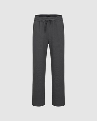  URBAN REVIVO - Quần nam ống đứng lưng thun phối dây rút 