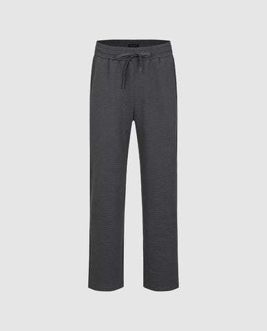  URBAN REVIVO - Quần nam ống đứng lưng thun phối dây rút 