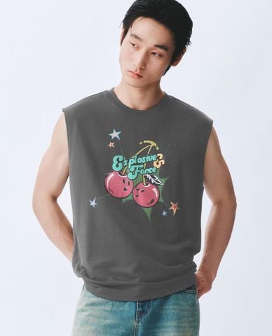  URBAN REVIVO - Áo ba lỗ nam in hình trẻ trung 