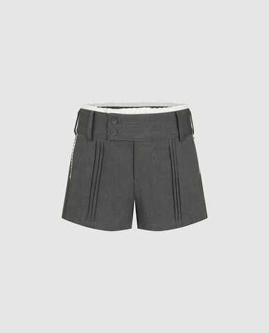  URBAN REVIVO - Quần short ngắn nữ phối viền 