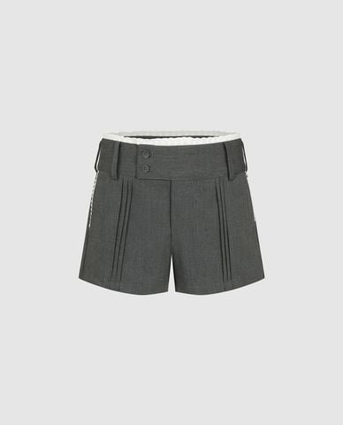  URBAN REVIVO - Quần short ngắn nữ phối viền 