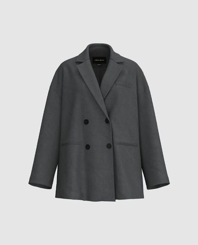 URBAN REVIVO - Áo khoác blazer nữ tay dài phối nút 
