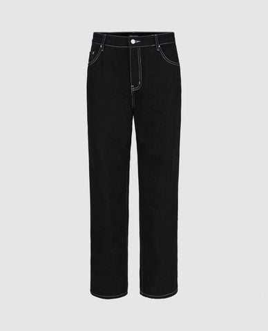  URBAN REVIVO - Quần jeans nam ống đứng hiện đại 