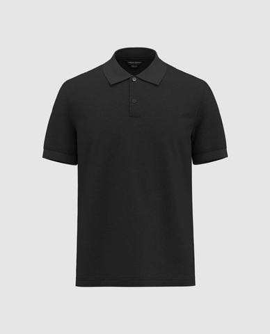  URBAN REVIVO - Áo polo nam cổ bẻ tay ngắn phối viền 