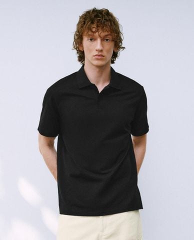  URBAN REVIVO - Áo polo nam cổ bẻ tay ngắn thanh lịch 