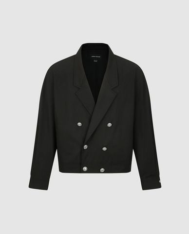  URBAN REVIVO - Áo khoác blazer nam cổ ve tay dài dáng lửng 