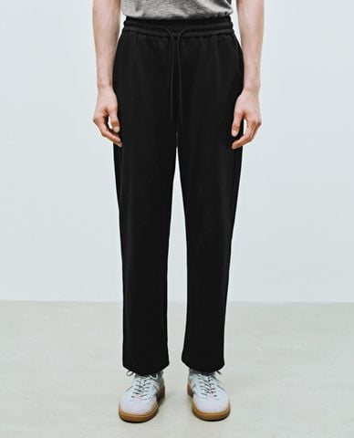  URBAN REVIVO - Quần nam ống đứng lưng thun phối dây rút 