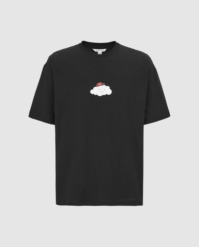  URBAN REVIVO - Áo thun nam cổ tròn tay ngắn in hình 