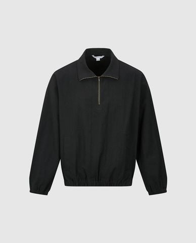  URBAN REVIVO - Áo khoác bomber nam cổ bẻ tay dài khóa kéo 