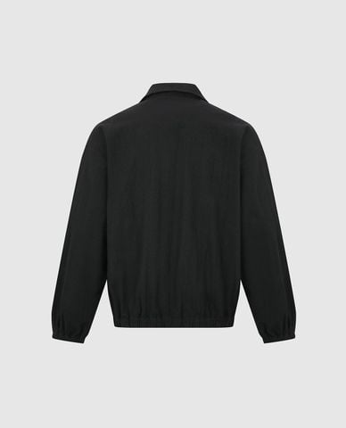  URBAN REVIVO - Áo khoác bomber nam cổ bẻ tay dài khóa kéo 