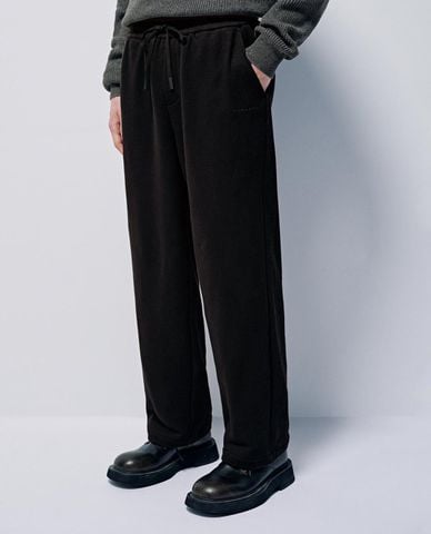  URBAN REVIVO - Quần nam ống đứng lưng thun phối dây rút 