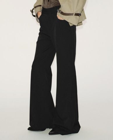  URBAN REVIVO - Quần nữ ống loe lưng cao thanh lịch 