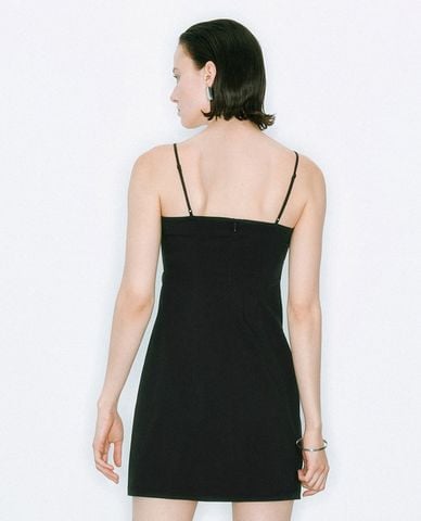  URBAN REVIVO - Đầm hai dây mini phối nơ nữ tính 