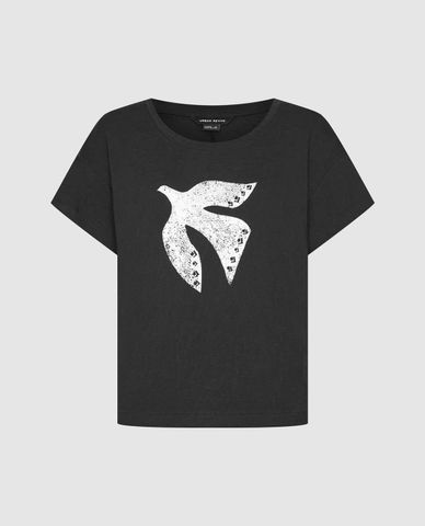 URBAN REVIVO - Áo thun nữ cổ tròn tay ngắn Printed 