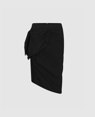  URBAN REVIVO - Chân váy bút chì midi phối nơ 