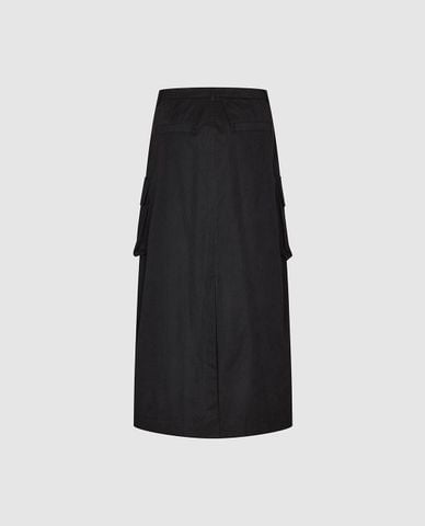  URBAN REVIVO - Chân váy phom suông midi túi hộp 