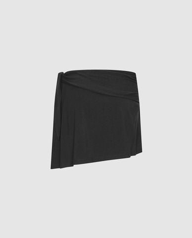  URBAN REVIVO - Chân váy chữ A mini bất đối xứng 