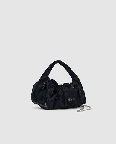  URBAN REVIVO - Túi xách nữ hình bán nguyệt đính sequin 