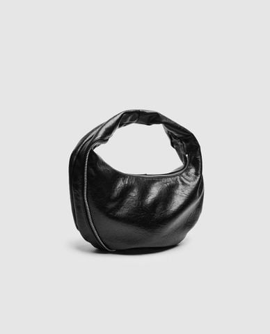  URBAN REVIVO - Túi đeo vai nữ hình bán nguyệt khoá zip 