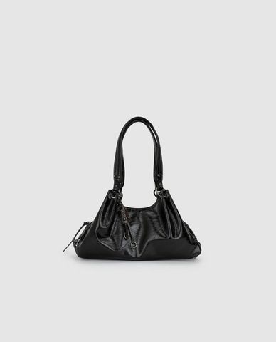  URBAN REVIVO - Túi đeo vai nữ hình thang dây rút 