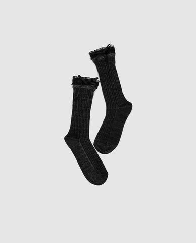  URBAN REVIVO - Vớ nữ cổ cao phối nơ 