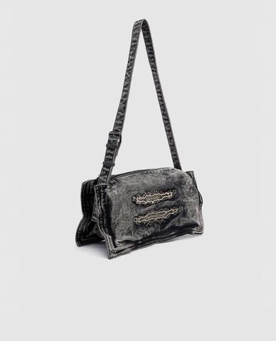  URBAN REVIVO - Túi đeo vai nữ phom chữ nhật denim 