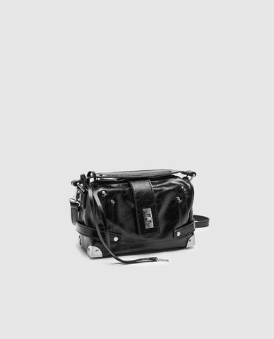  URBAN REVIVO - Túi đeo vai nữ phom chữ nhật phối kim loại 