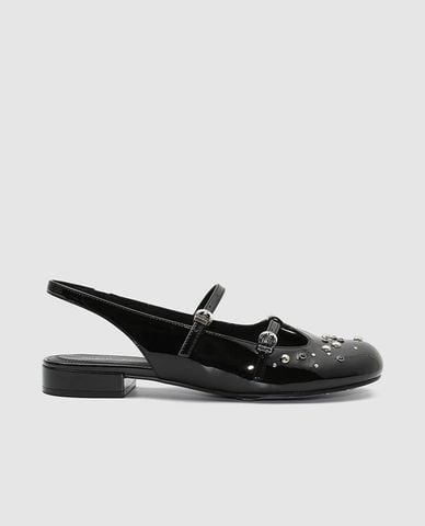  URBAN REVIVO - Giày sandals cao gót nữ đế thấp mũi tròn 