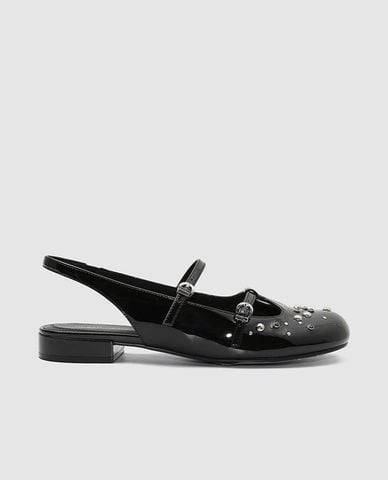  URBAN REVIVO - Giày sandals cao gót nữ đế thấp mũi tròn 