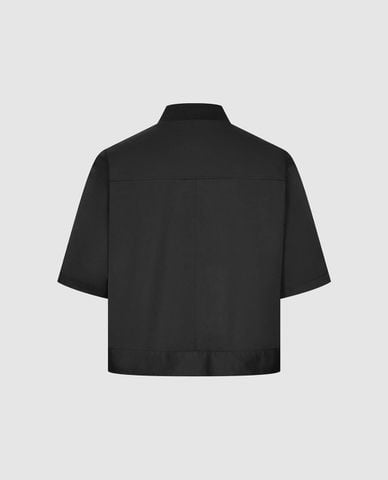  URBAN REVIVO - Áo khoác bomber nam tay ngắn Zip Up Front 