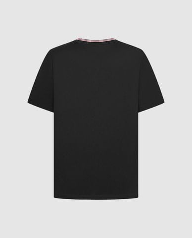  URBAN REVIVO - Áo thun nam cổ tròn tay ngắn phối viền 