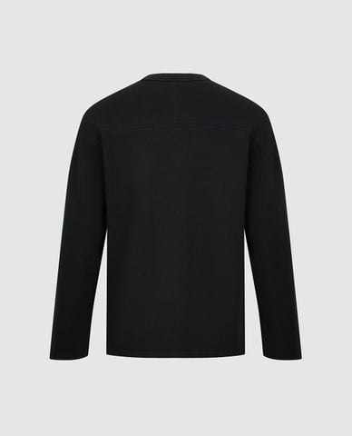  URBAN REVIVO - Áo thun nam cổ tròn tay dài thời trang 
