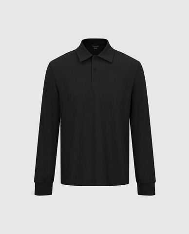  URBAN REVIVO - Áo polo nam tay dài phom suông 