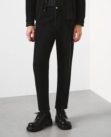  URBAN REVIVO - Quần jeans nam ống đứng thanh lịch 