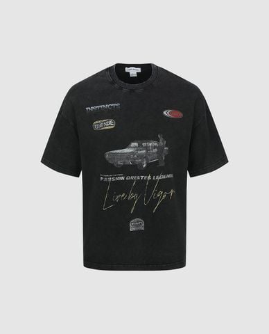  URBAN REVIVO - Áo thun nam cổ tròn tay ngắn Printed 