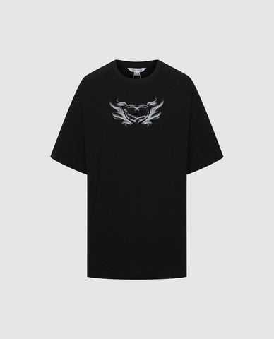  URBAN REVIVO - Áo thun nam cổ tròn tay ngắn in họa tiết 