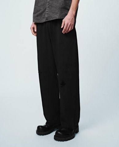  URBAN REVIVO - Quần nam ống đứng lưng thun 