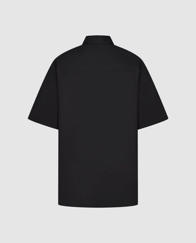  URBAN REVIVO - Áo sơ mi nam cổ bẻ tay ngắn phối họa tiết 