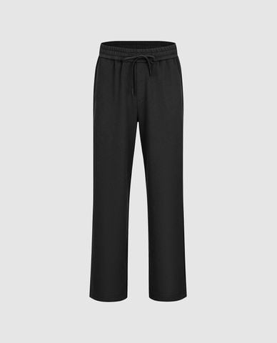  URBAN REVIVO - Quần nam ống đứng lưng thun 
