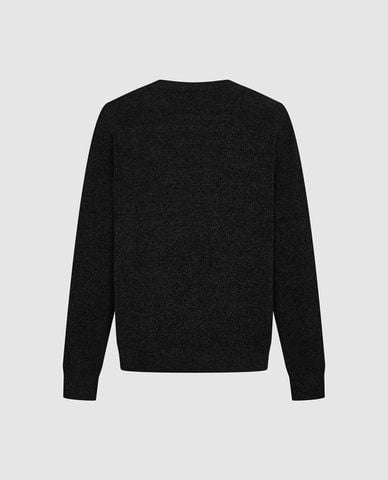  URBAN REVIVO - Áo dệt kim nam cổ tròn thêu họa tiết 